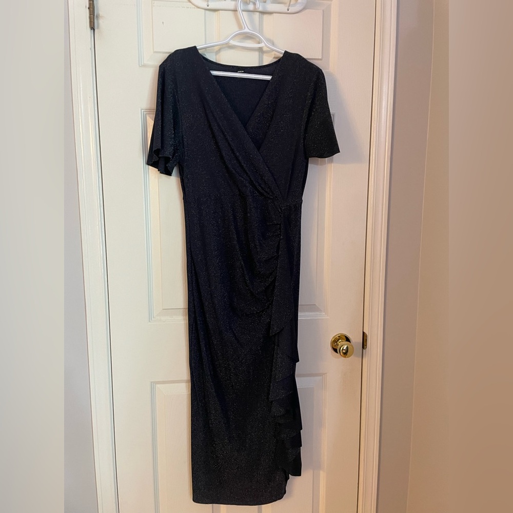 Navy blue glitter dress